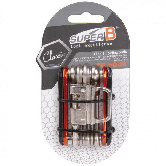 Multitool TB-FD40 17 Funktionen 73 x 45 mm Edelstahl Orange
