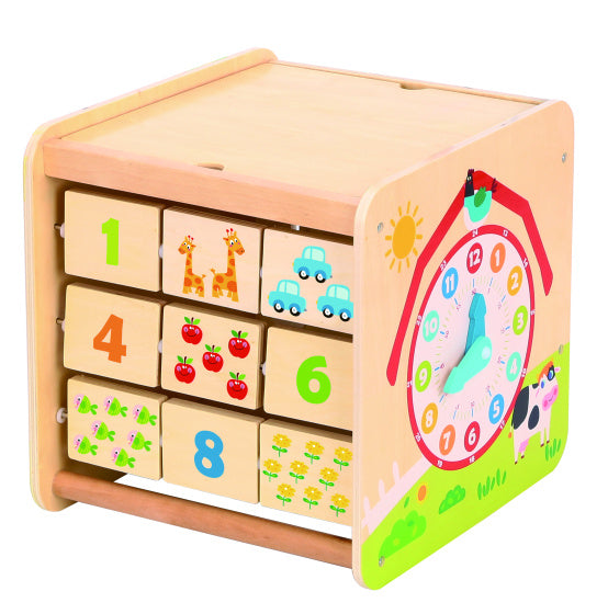Toky Toy Houten Aktivitäten Cube Farm 18 Monate 2-Teile