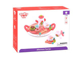 Toky Toy Hölzer Tee Kraft weiß rosa 19-Stück