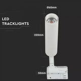 V-TAC Railspot VT-420 22 x 6 cm 3000k 1600 lm IP20 Aluminium Weiß