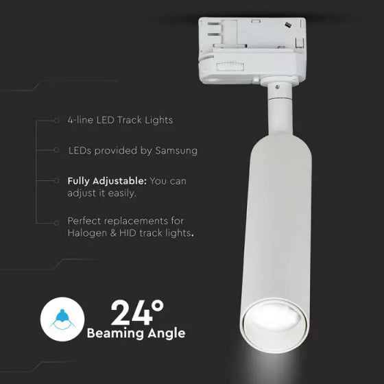 V-TAC Railspot VT-420 22 x 6 cm 3000k 1600 lm IP20 Aluminium Weiß