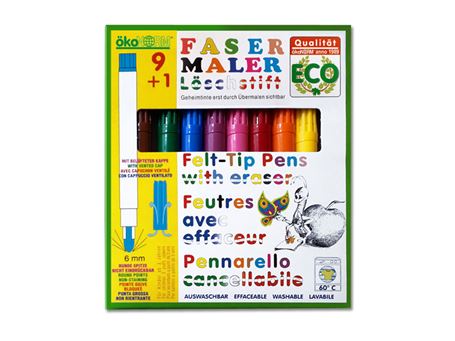 Ökonorm gefillt -Tip Pens mat Gummi 9 Stécker