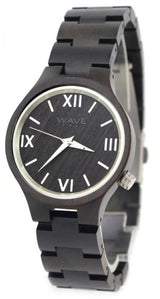 Wave Hawaii Watch Citizen Miyota Damen 3,5 cm Holz schwarz