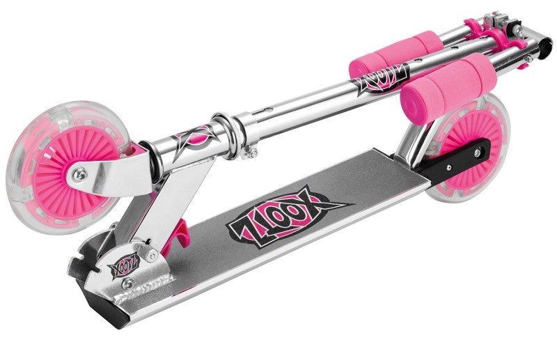 Xootze Folding Stuntstep Fußbrems Mädchen rosa