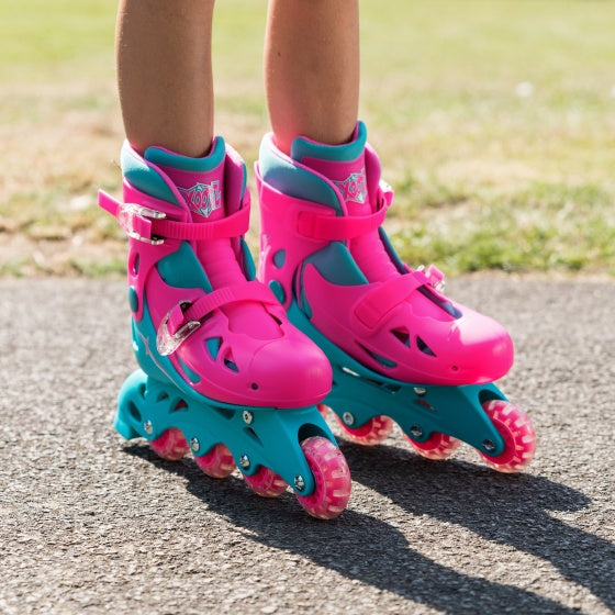Xotze Inline Skates Hardboot Pink Turquoise Größe 32-35