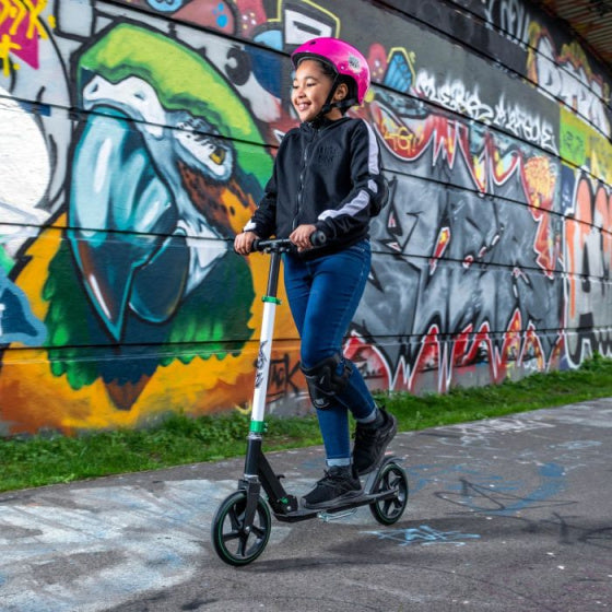 Xootz großer Rollfußbrems -Junior -Weiß schwarz