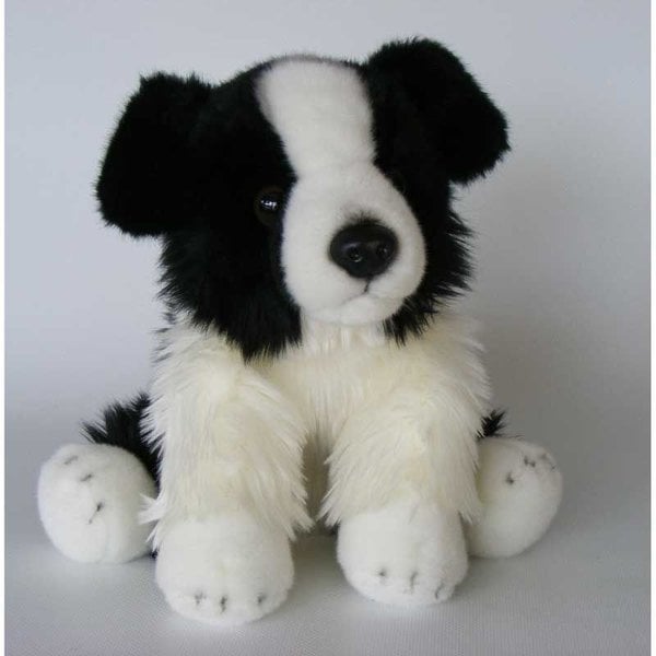 Sedící Border Collie Black White 30 cm